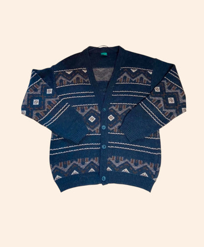 Cardigan vintage à motifs