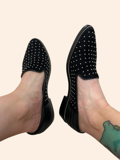 Mocassins en cuir The Kooples avec détails cloutés